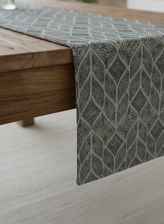 Midnight Green & Gold Table Runner - Premium Home Decor by Moraari