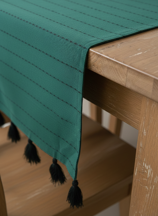 Forest Ridge Tassel 6 Seater Table Runner - Premium Home Decor by Moraari