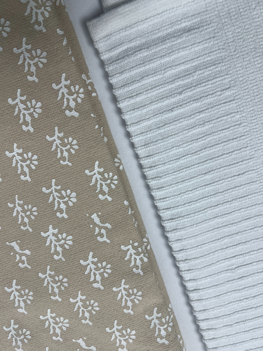 Serafina Botanical & Ribbed Hand Towel - Set of 2 - Premium Home Decor by Moraari