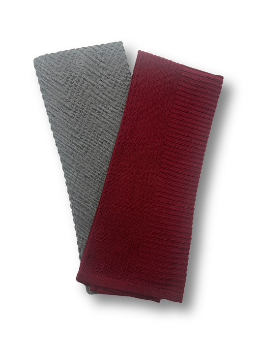 Crimson & Slate Hand Towel - Set of 2