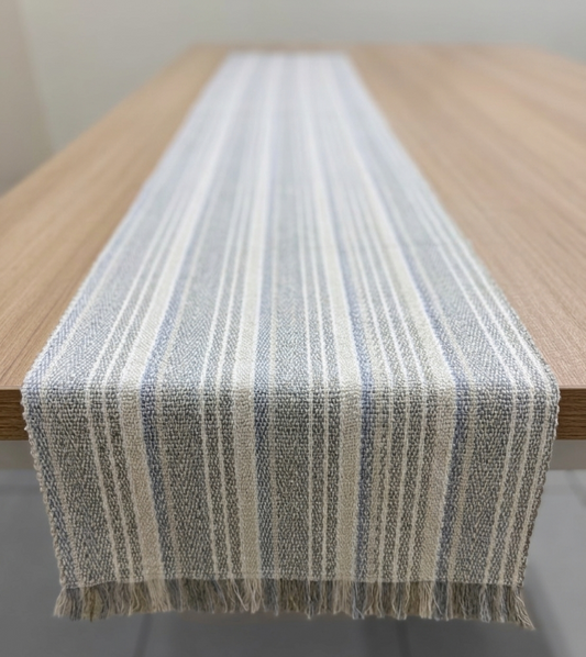 Nordic Frost Woven Table Runner - 6 Seater