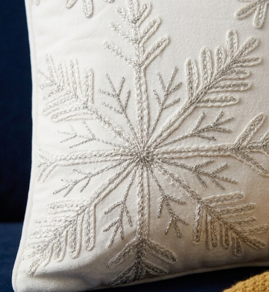 Silver Zari Cushion Cover