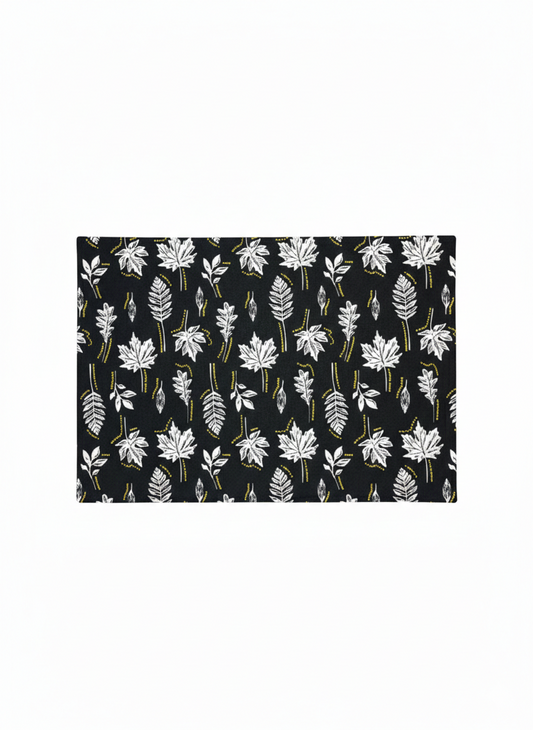 Aura Midnight Leaf Placemat - Set of 2 - Premium Home Decor by Moraari