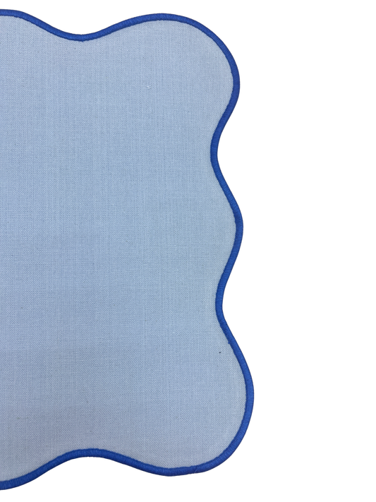 Azure Pond Scalloped Placemats - Set of 2