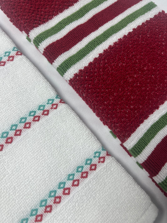 Festive Heritage Kitchen Towel - Set of 2 - Premium Home Decor by Moraari