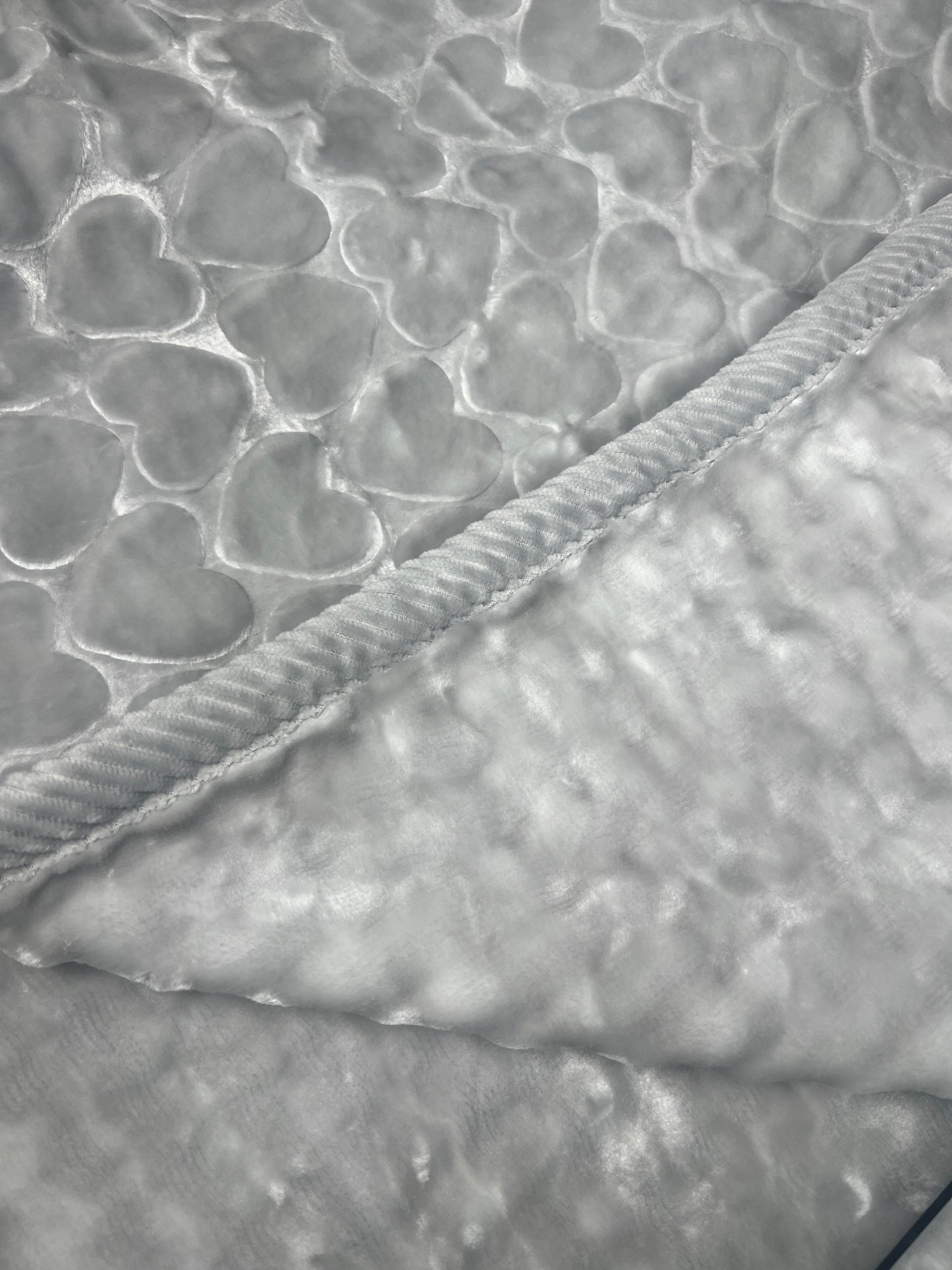 Cloud-Soft Grey Heart Baby Blanket - Premium Home Decor by Moraari