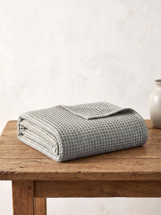 Slate Waffle Blanket - King