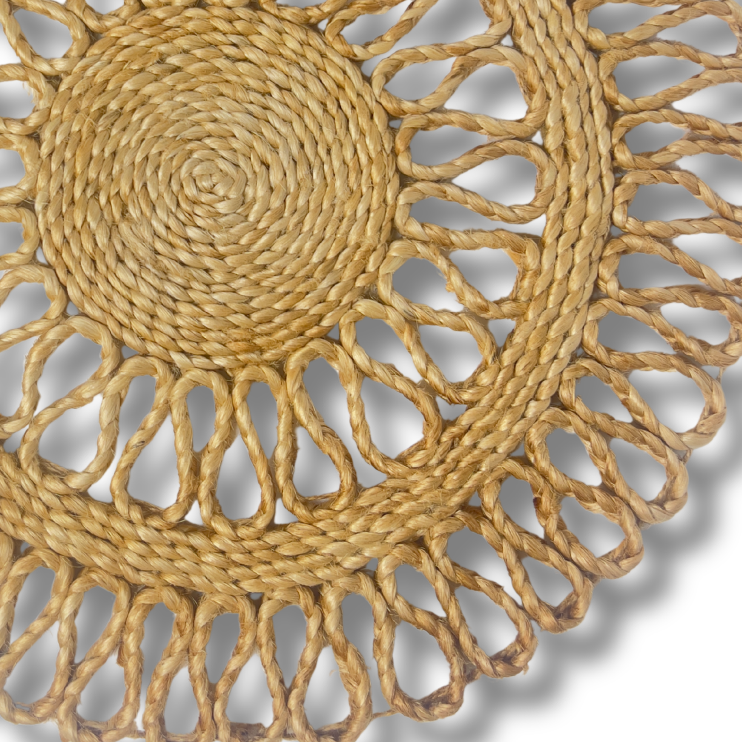 Vanya Petal-Lace Jute Placemat