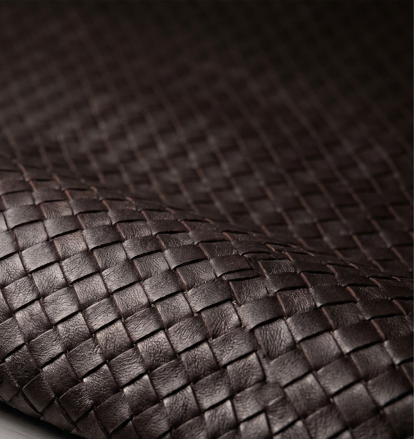 Monocheck Vegan Leather Cushion Cover