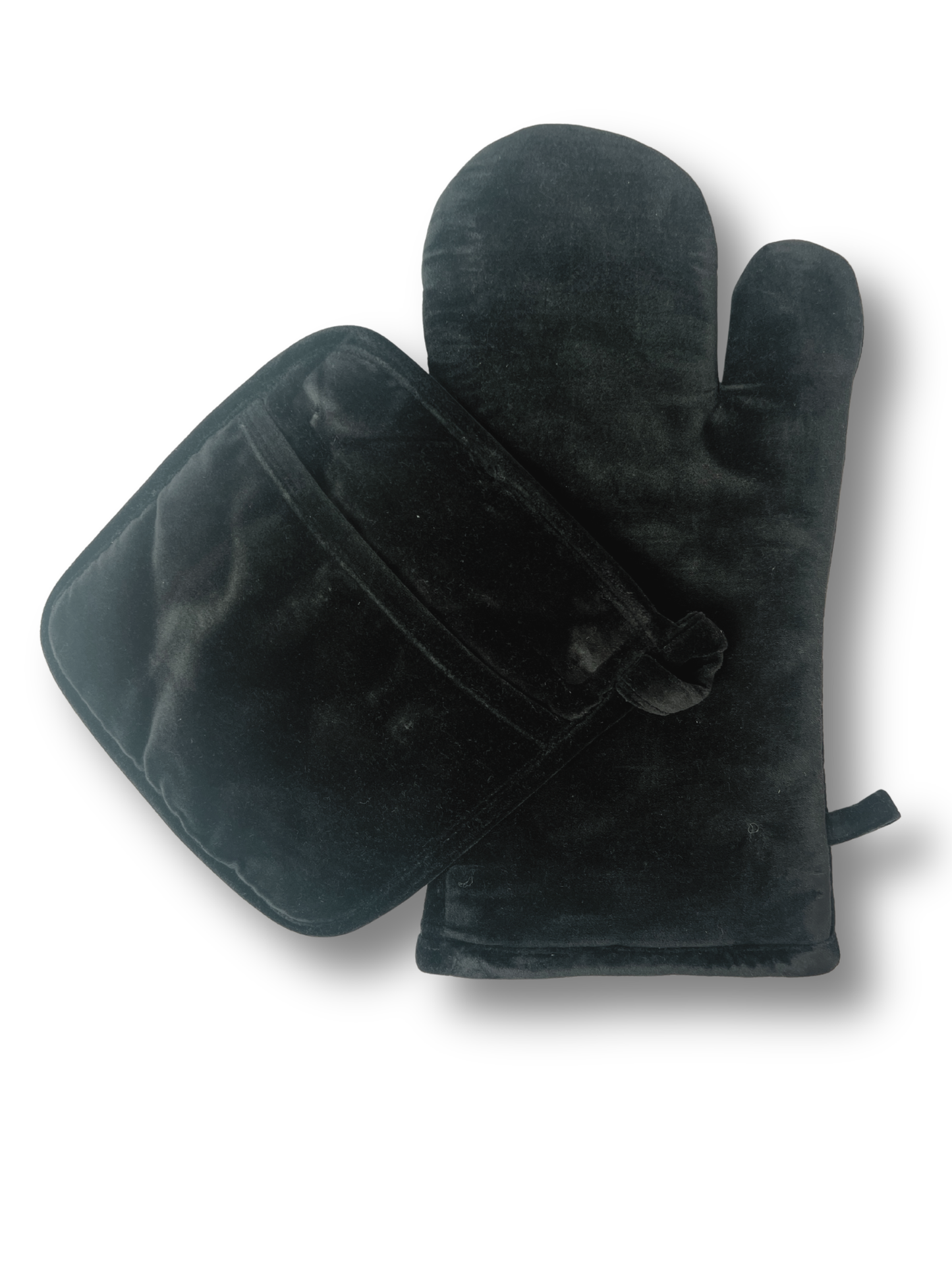 Velvet Noir Oven Mitt & Pot Holder Set