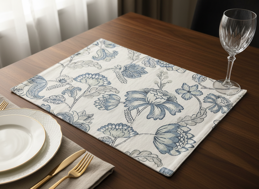 Indigo Vine Cotton Placemats - Set of 2