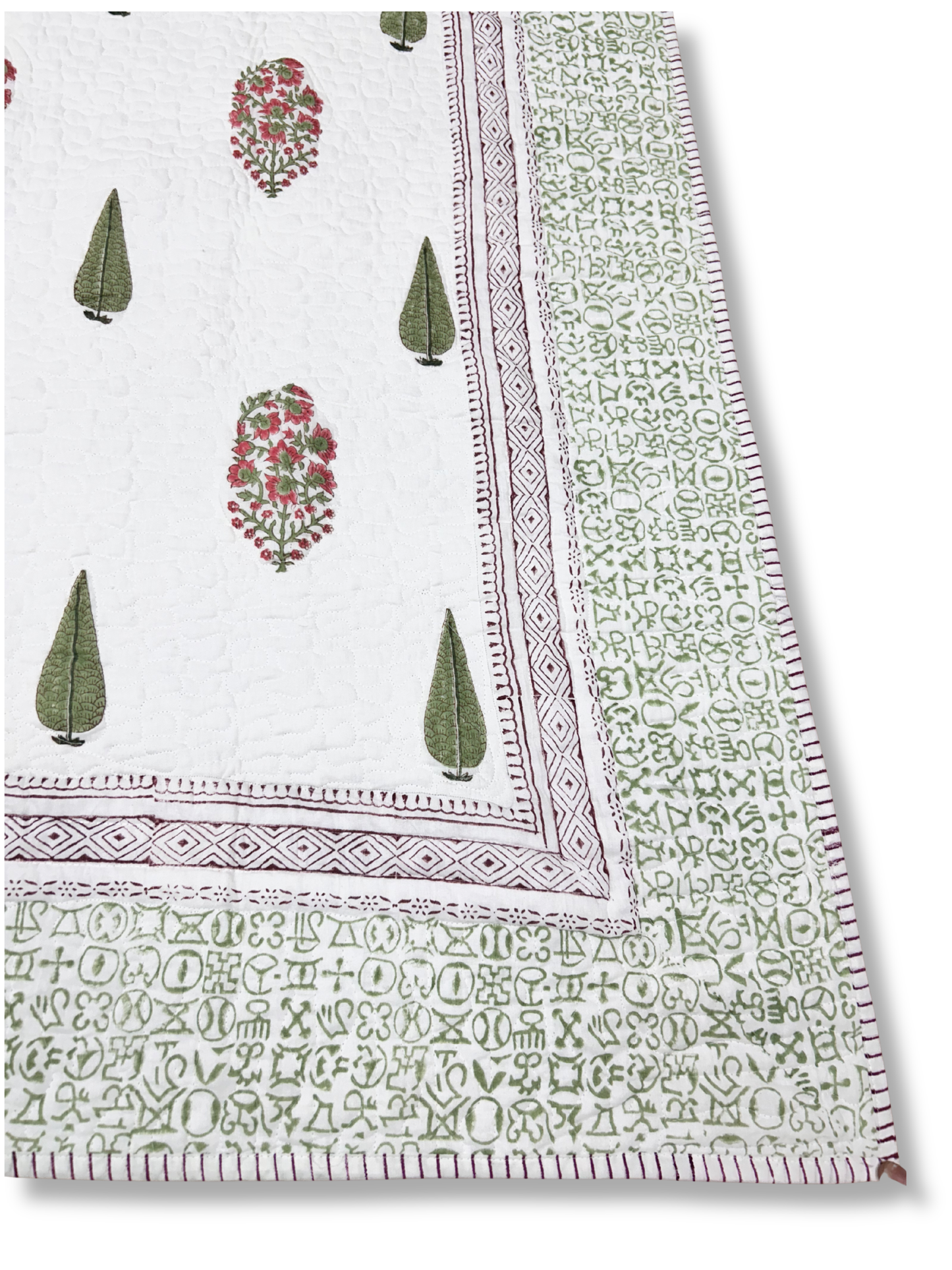 Gulnaar Cypress AC Quilt - Mulmul - Premium Home Decor by Moraari
