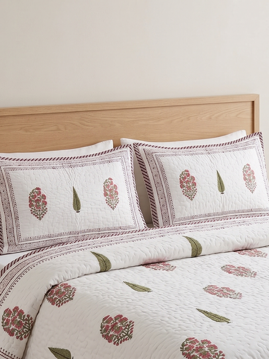 Gulnaar Cypress AC Quilt - Mulmul - Premium Home Decor by Moraari