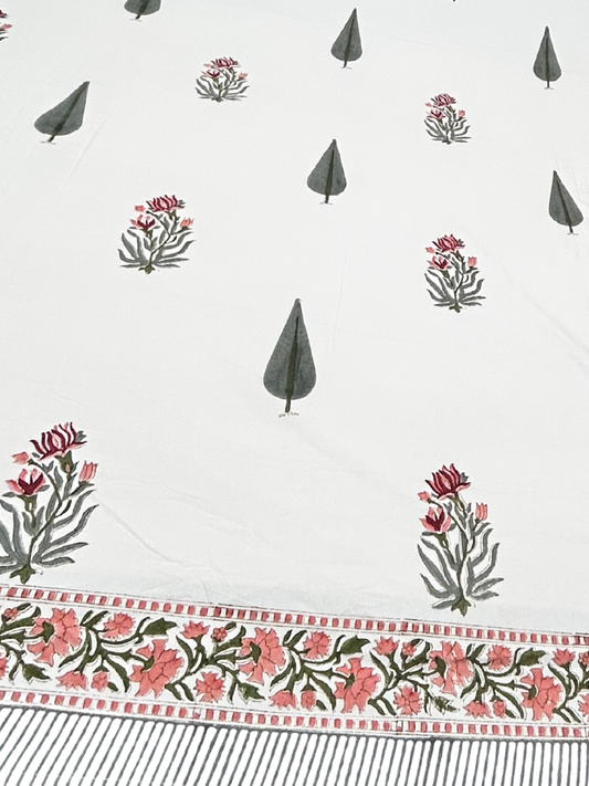 Amer Bagh Cotton Percale Bedsheet - Premium Home Decor by Moraari