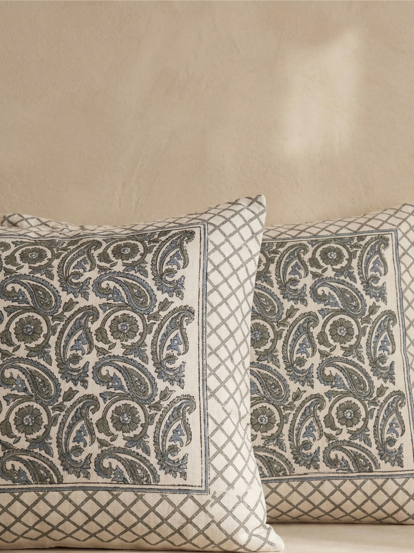 Olive Paisley Cotton Percale Bedsheet - Premium Home Decor by Moraari