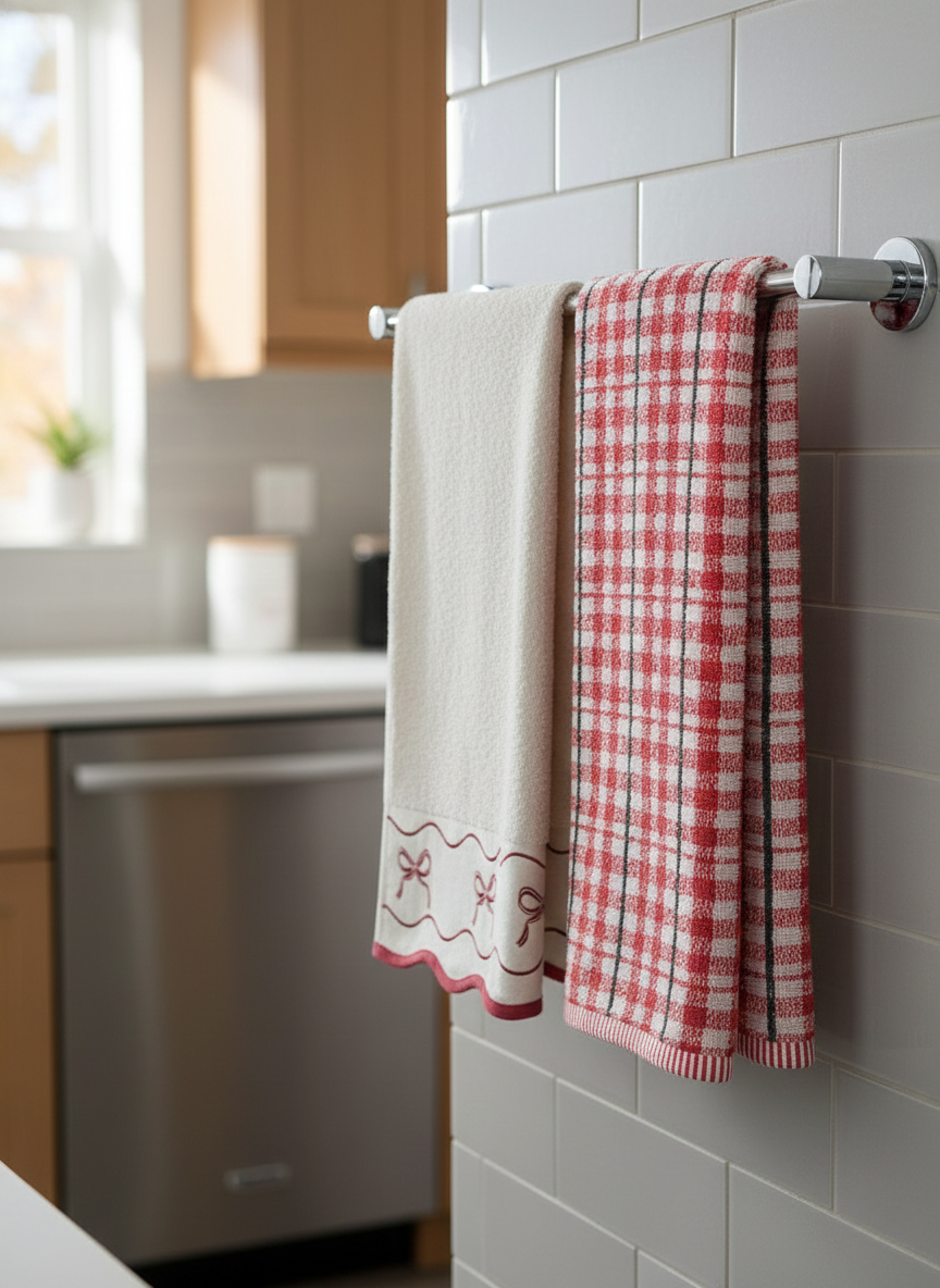 Crimson Coquette Hand Towel - Set of 2