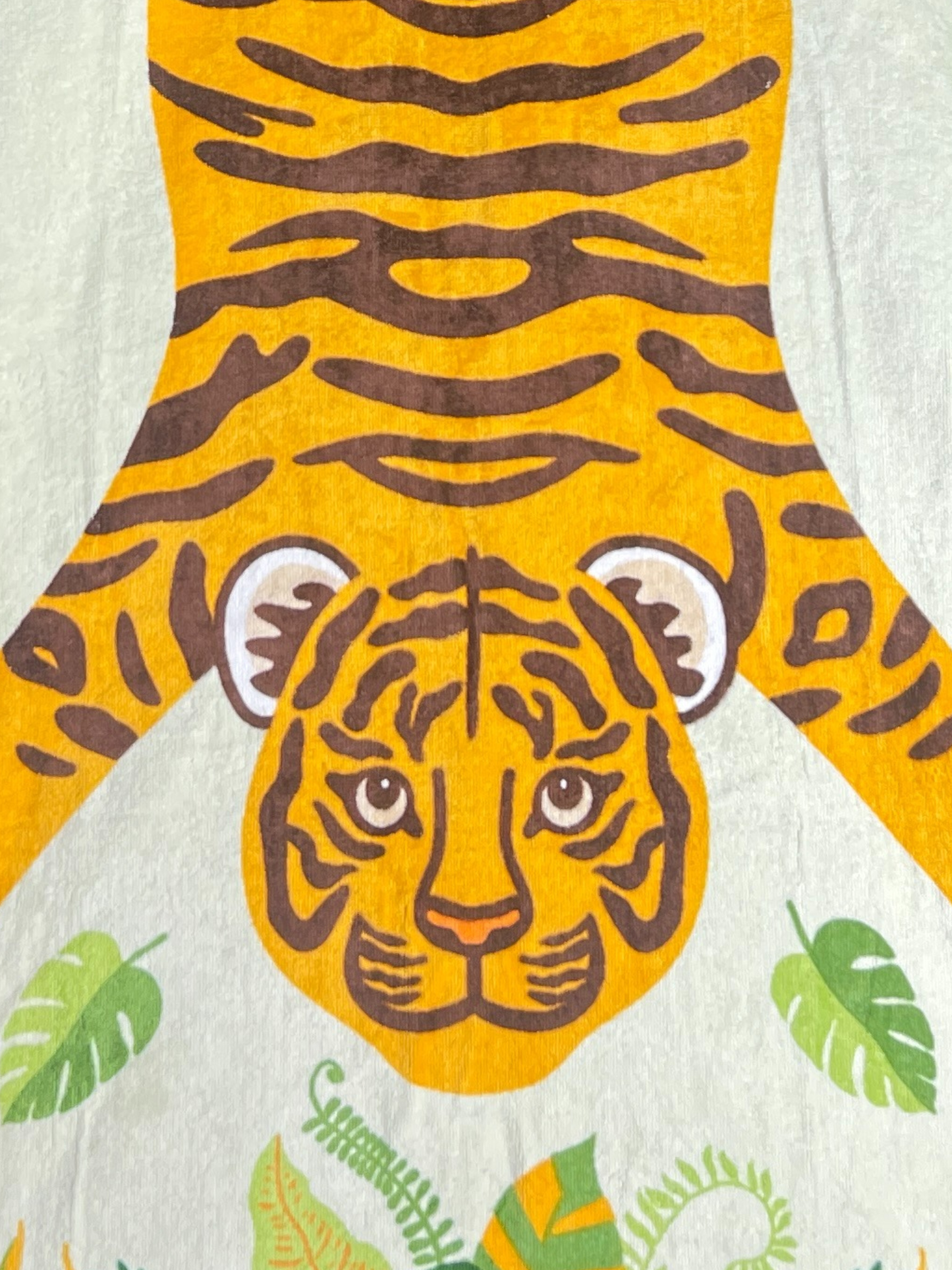 Saffron Jungle Tiger Beach Towel - Premium Home Decor by Moraari