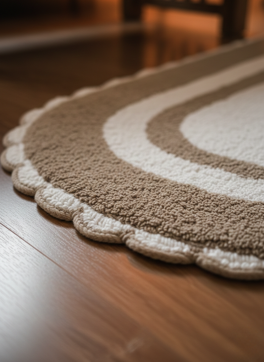 Aria Scallop Rug close up