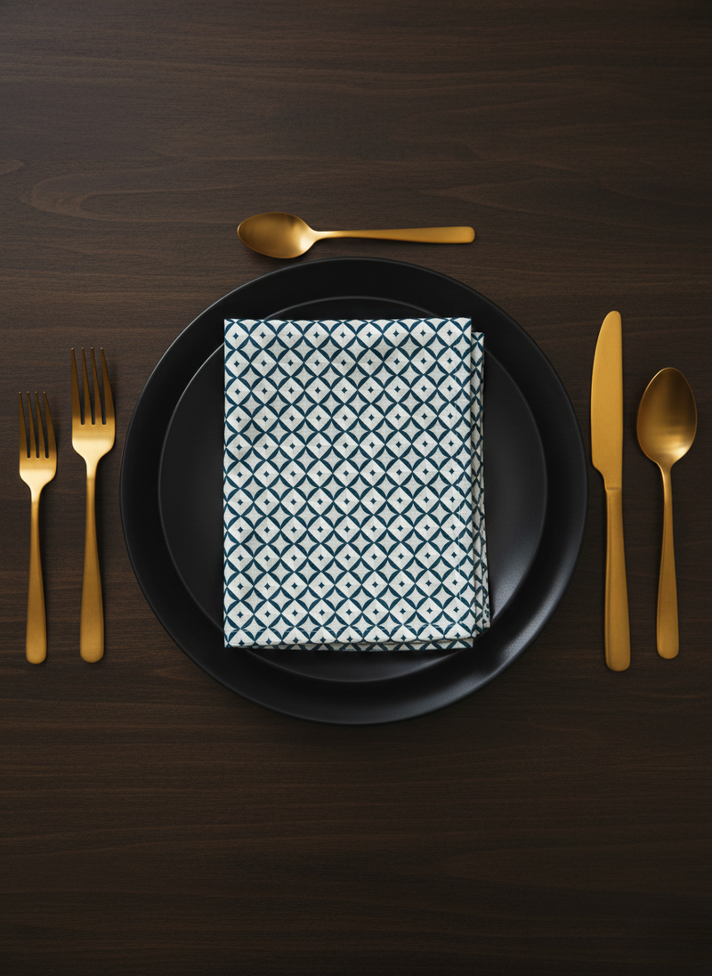Emerald Lattice Table Napkin - Premium Home Decor by Moraari
