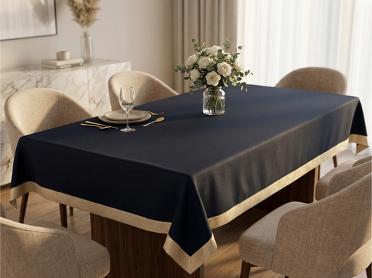 Ratna Gold Border Tablecloth - Premium Home Decor by Moraari
