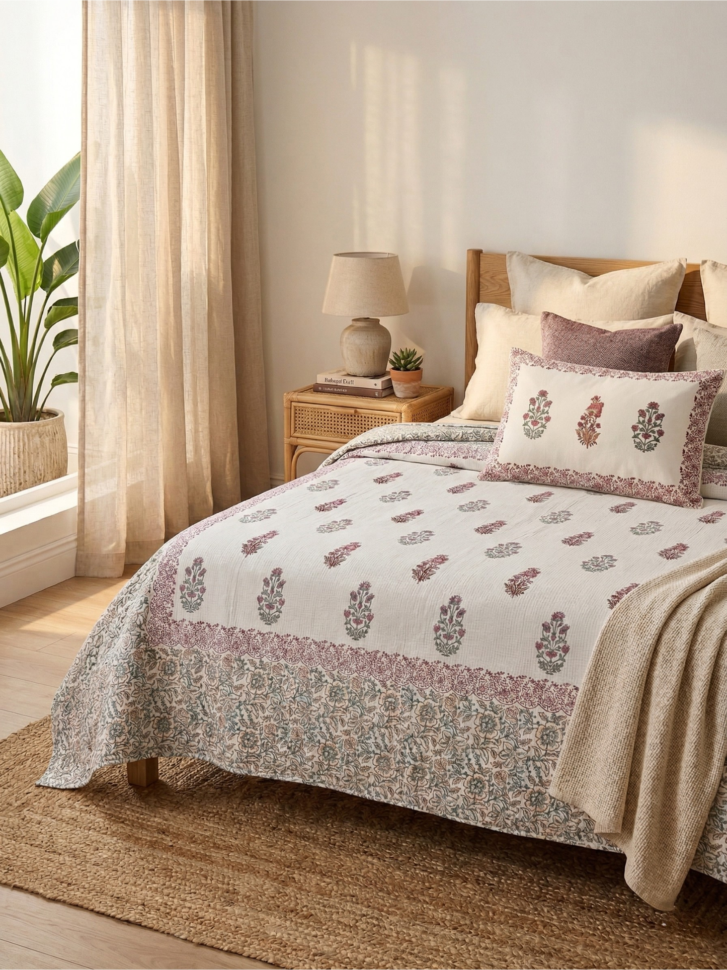 Gulmeher Cotton Waffle Bedcover - Premium Home Decor by Moraari