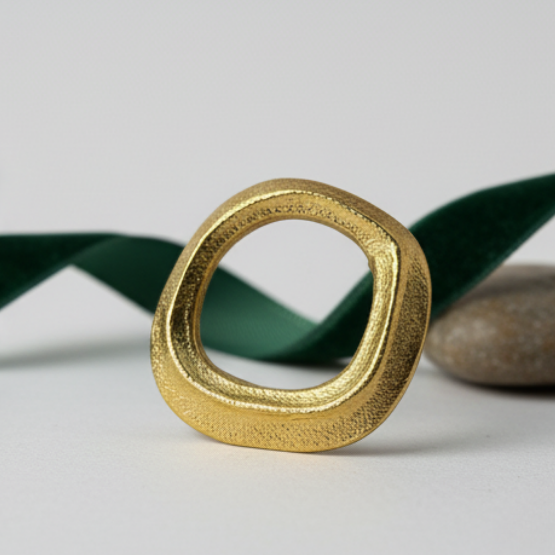 Aurelia Hammered Gold Napkin Rings - Set of 4 - Premium Home Decor by Moraari