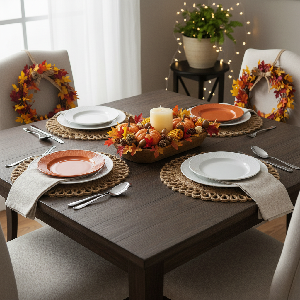 Vanya Petal-Lace Jute Placemat