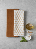 Sunehra Floral & Jacquard Kitchen Towel - Set of 2 - Premium Home Decor by Moraari