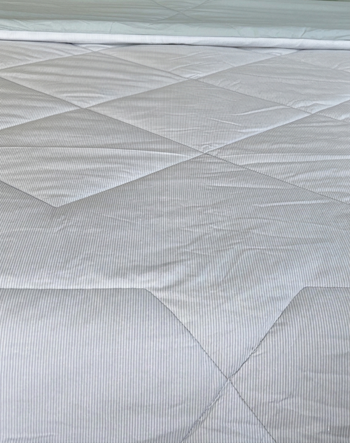 Blue Pinstripe Reversible Quilt - King