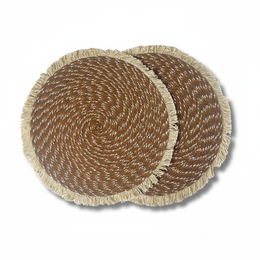 Mandala Shahi Braided Placemat - Set of 2 - Premium Home Decor by Moraari