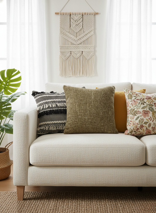 Cuban Sand Slub Cushion Cover