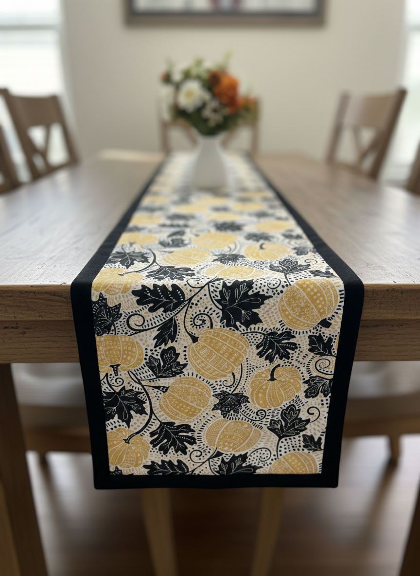 Pumpkin 6 Seater Table Runner - Premium Home Decor by Moraari