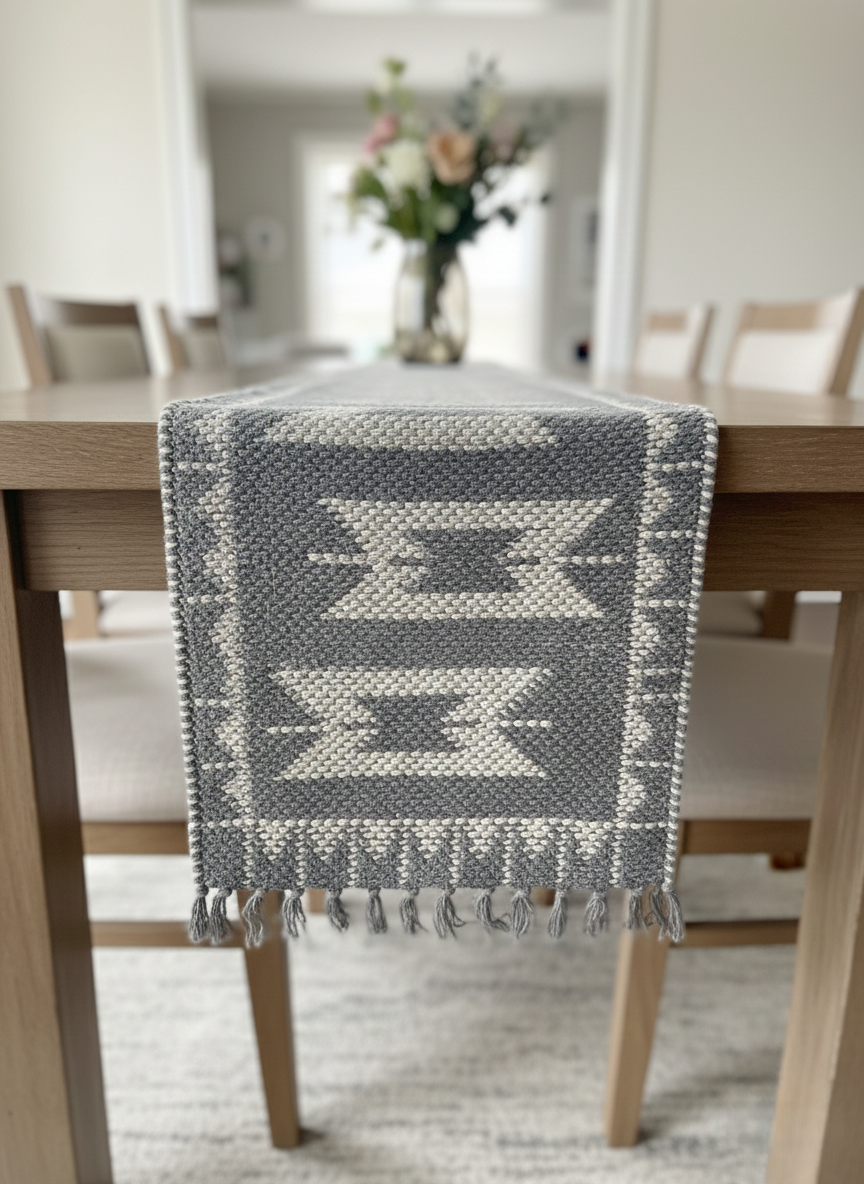 Slate Weaver Table Runner - Premium Home Decor by Moraari