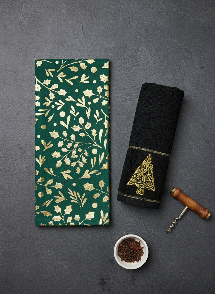 Golden Glade Kitchen Towel - Set of 2 - Premium Home Decor by Moraari