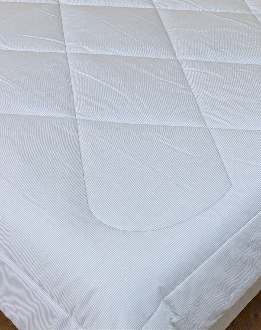 Blue Pinstripe Reversible Quilt - King