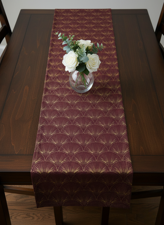 Imperial Dahlia Printed Table Runner - Premium Home Decor by Moraari