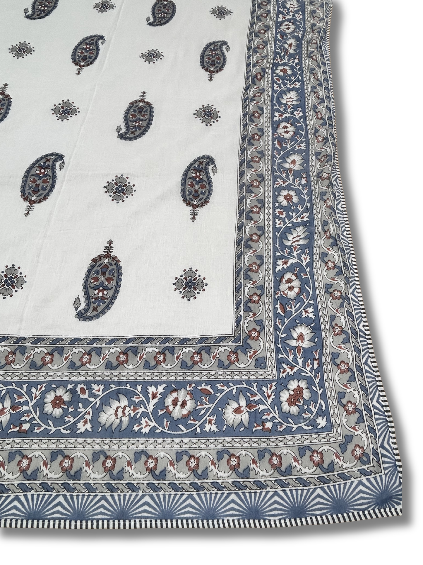 Paisley Buta Dohar - Mulmul - Premium Home Decor by Moraari