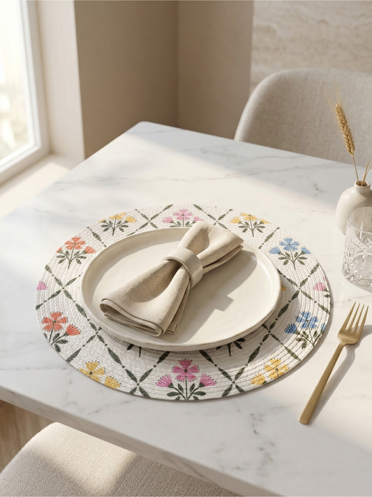 Gulzar Lattice Braided Placemat - Set of 2 - Premium Home Decor by Moraari