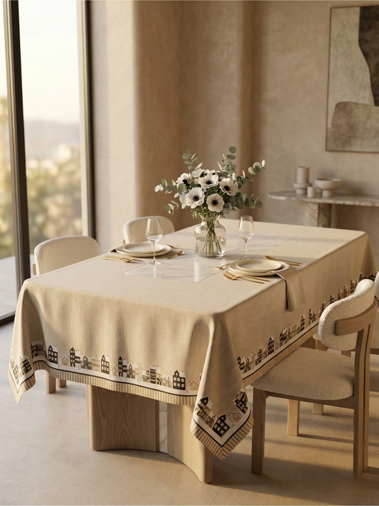 Aurora Village Tablecloth - Premium Home Decor by Moraari