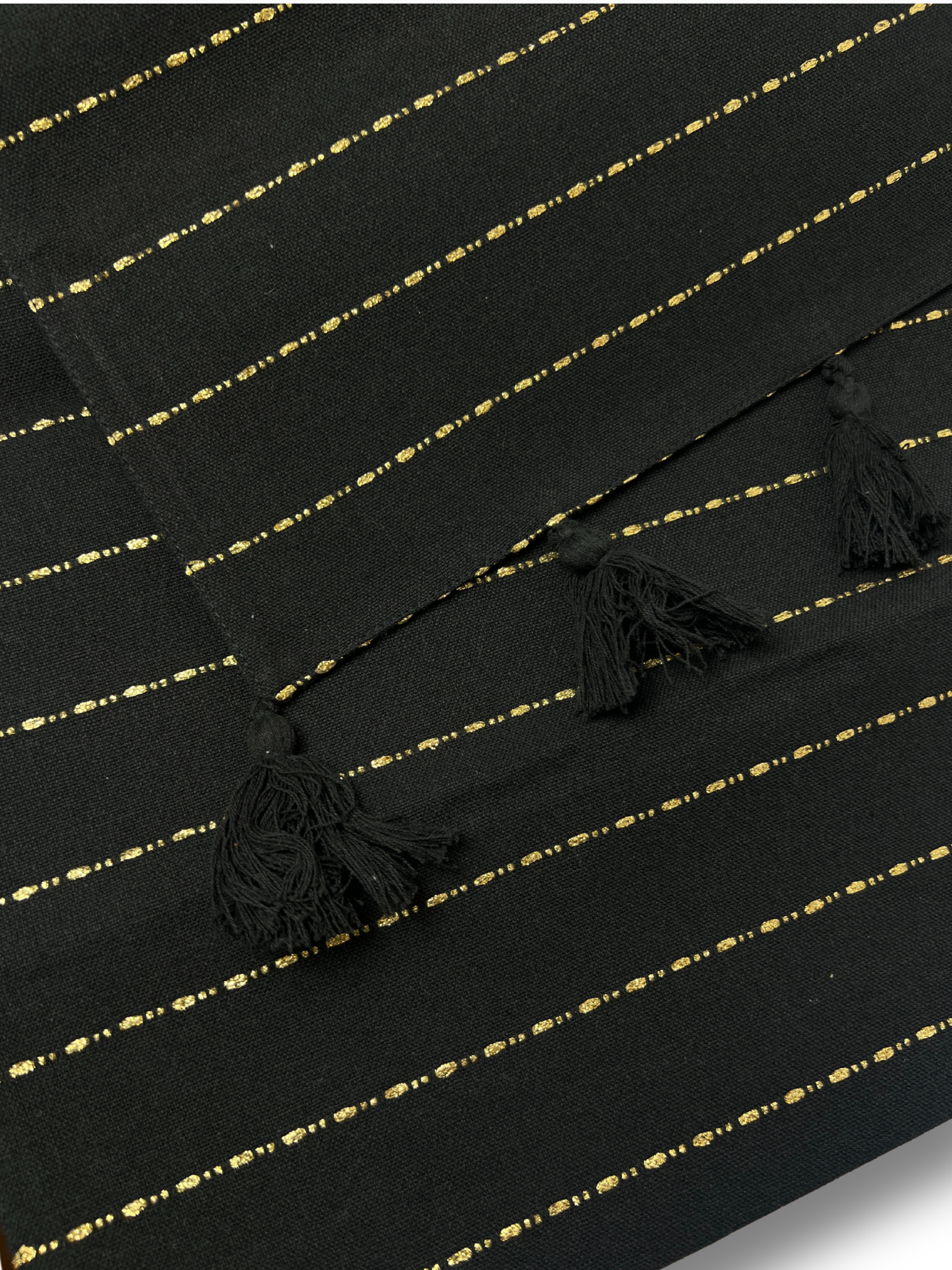 Black & Gold Embroidered Table Runner - Premium Home Decor by Moraari