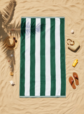 Emerald Cabana Beach Towel - Premium Home Decor by Moraari