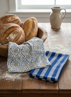 Cobalt & Marigold Hand Towel - Set of 2 - Premium Home Decor by Moraari