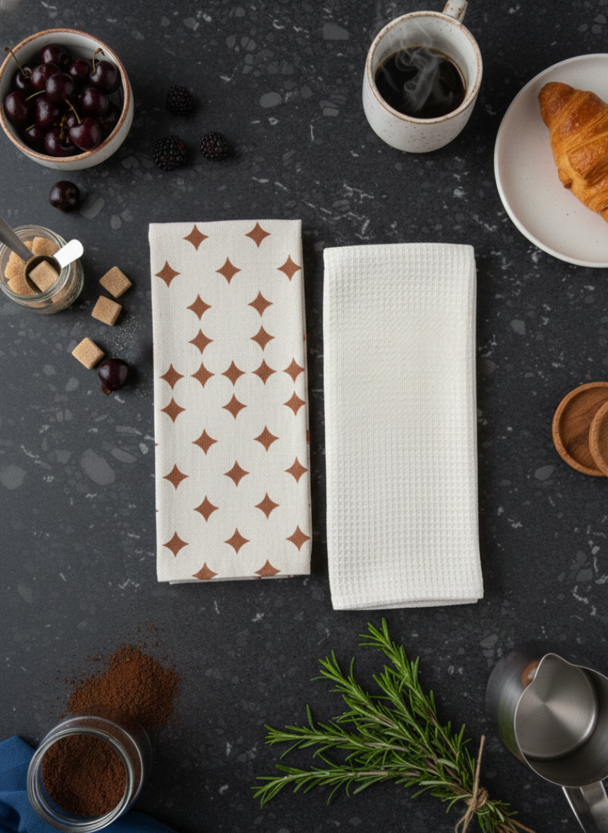 Sienna Starburst Kitchen Towel - Set of 2 - Premium Home Decor by Moraari