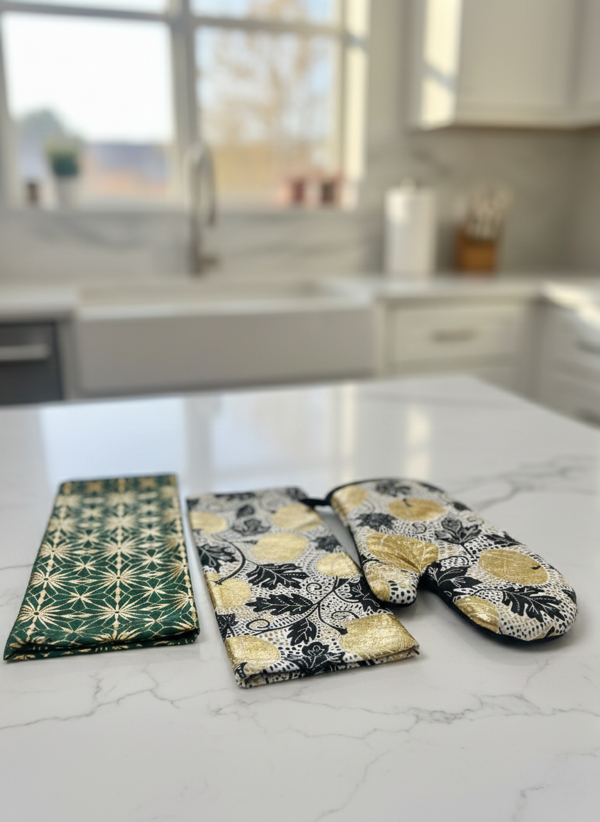 Aurelian Bloom Culinary Trio - Premium Home Decor by Moraari