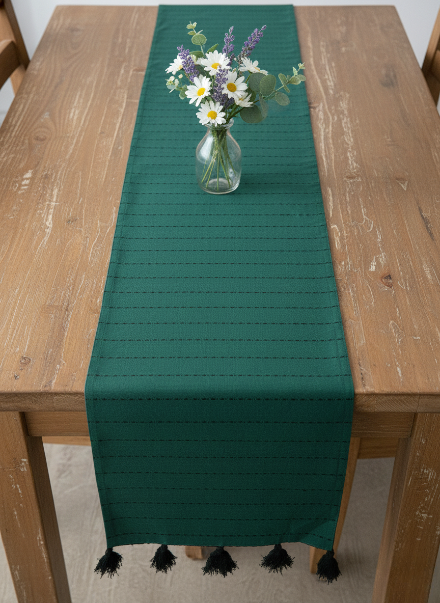 Forest Ridge Tassel 6 Seater Table Runner - Premium Home Decor by Moraari