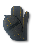 Zari Gold Oven Mitt & Pot Holder Set - Premium Home Decor by Moraari
