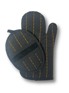 Zari Gold Oven Mitt & Pot Holder Set - Premium Home Decor by Moraari