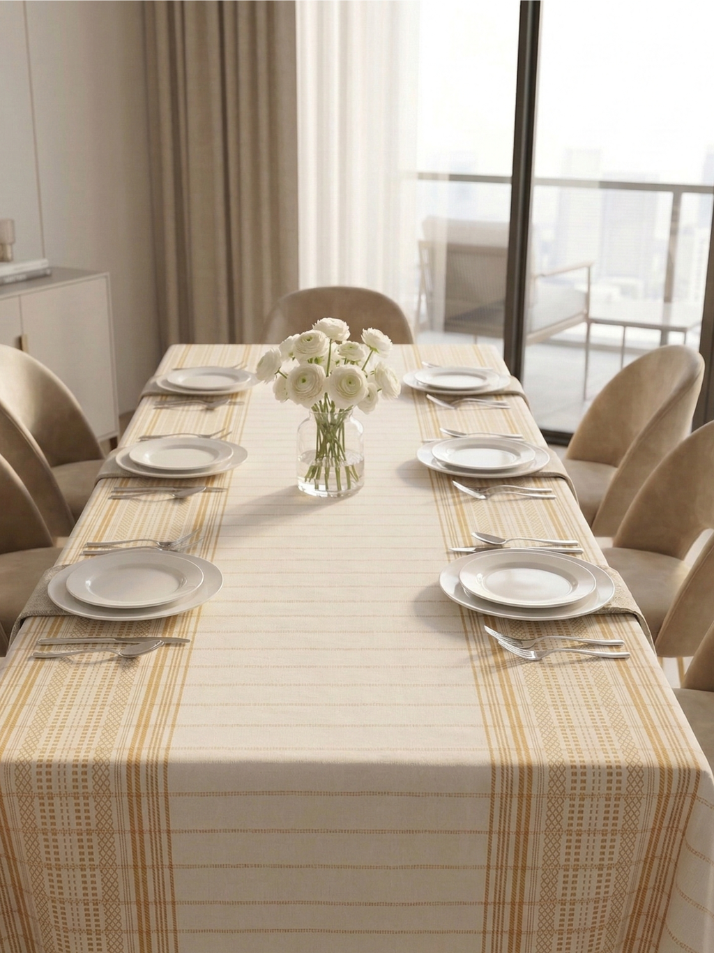 Zarah Embroidered Tablecloth - Premium Home Decor by Moraari