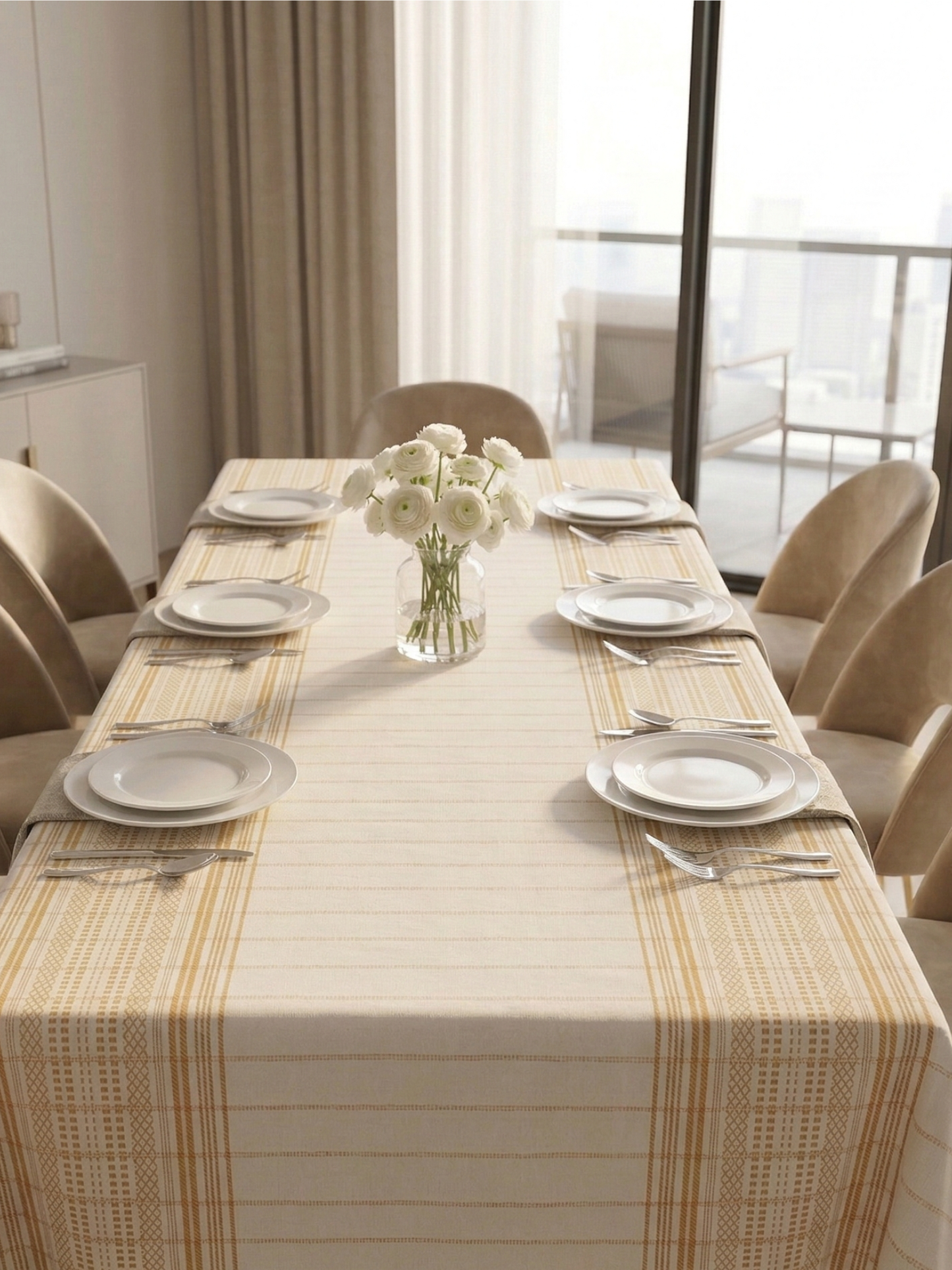 Zarah Embroidered Tablecloth - Premium Home Decor by Moraari