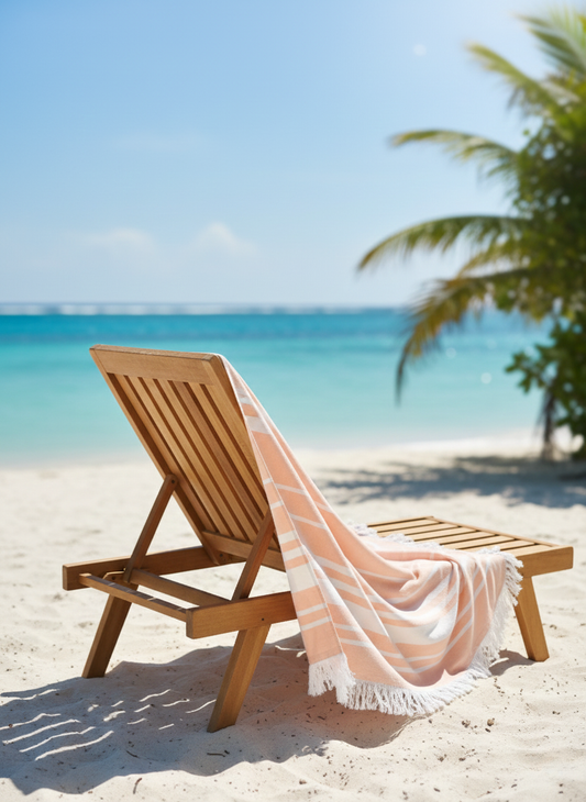 Peach Sands Fouta Beach Towel - Premium Home Decor by Moraari